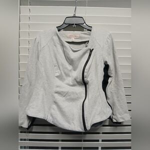 Pre-owned Sz M Gray Zippered Jacket